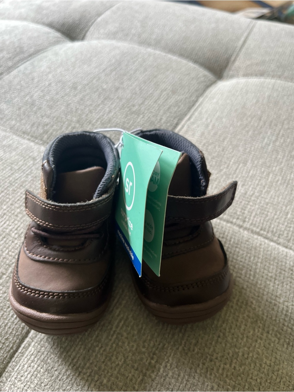 Stride Rite Brown Baby Velcro Boots